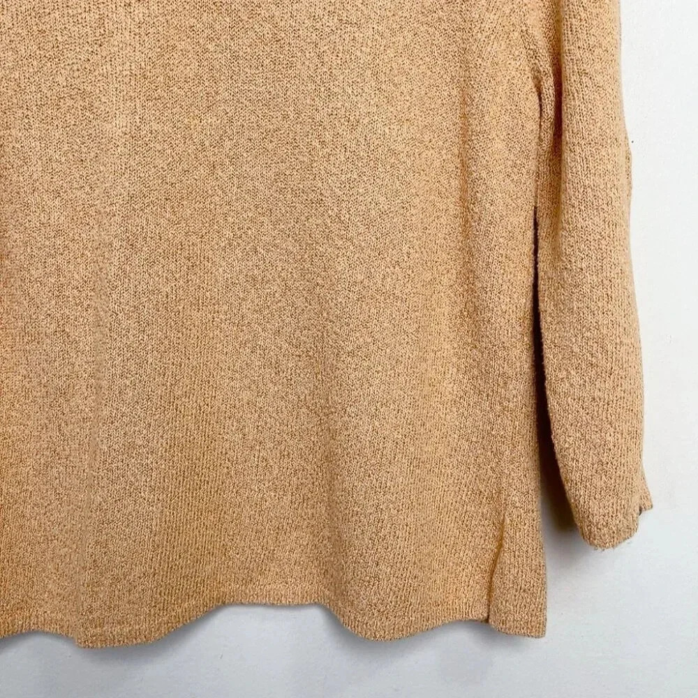 Talbots Womens XLarge Textured Keyhole Cotton Orange Knitted Sweater - Picture 7 of 15